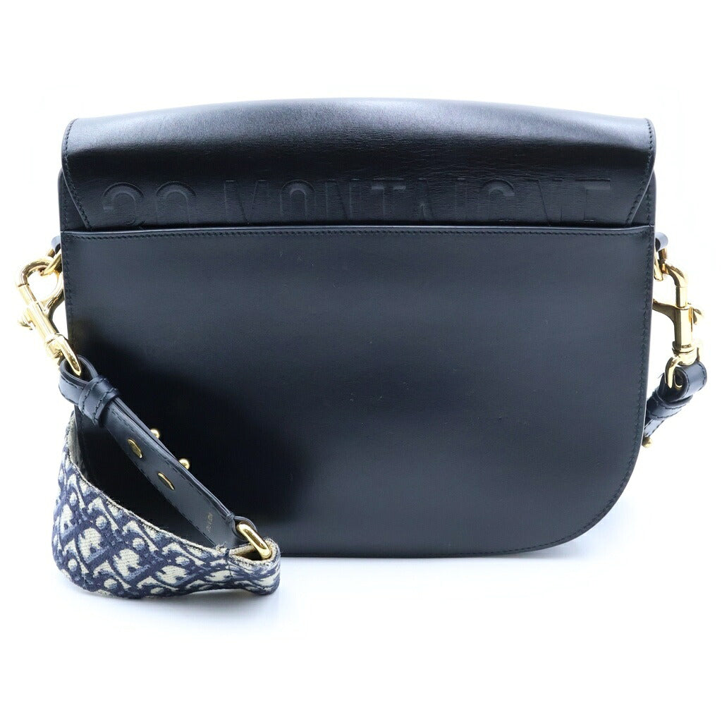 Christian Dior(クリスチャンディオール) ボビー ラージ ショルダーバッグ ブラック レザー ゴールド金具