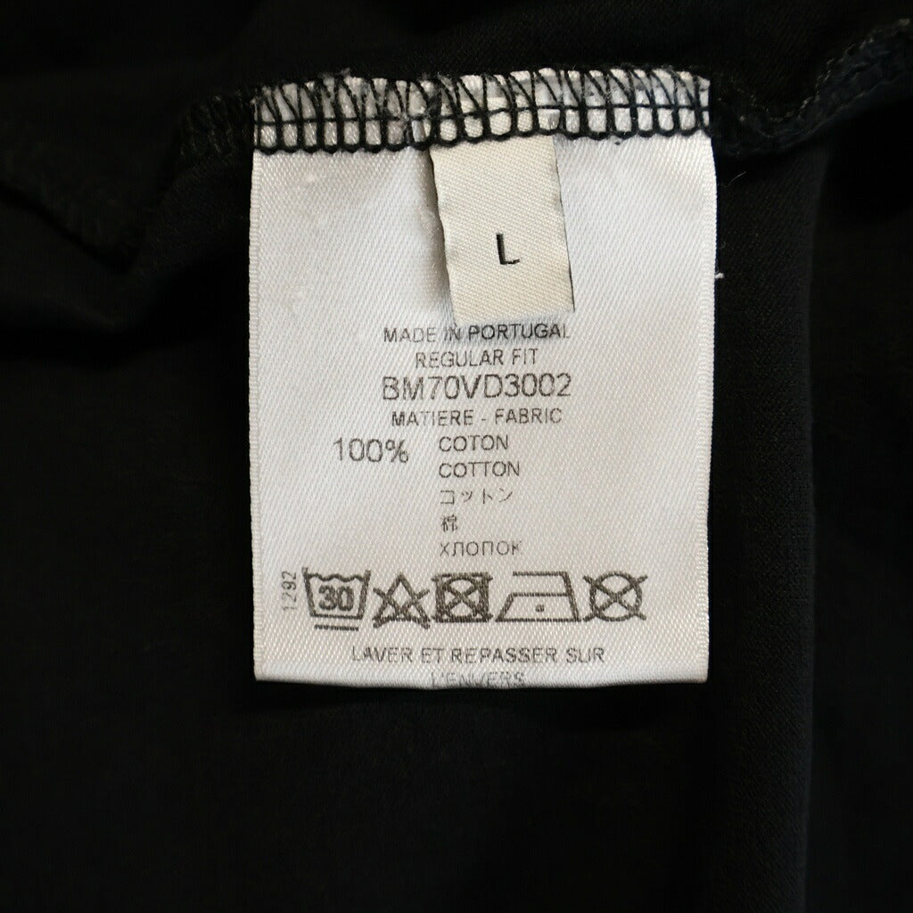 GIVENCHY(ジバンシィ) フローラル ロゴプリント クルーネック 半袖Tシャツ カットソー ブラック