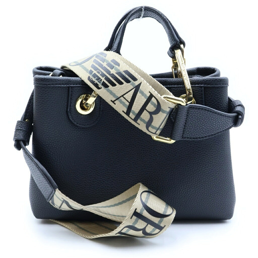 EMPORIO ARMANI(エンポリオアルマーニ) MyEA ショルダーバッグ ハンドバッグ 2way レザー ブラック EW000382 AF12103