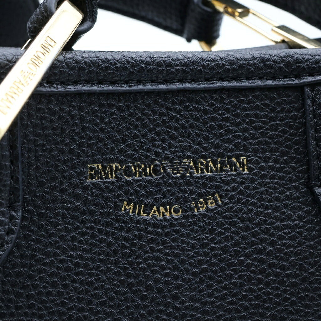 EMPORIO ARMANI(エンポリオアルマーニ) MyEA ショルダーバッグ ハンドバッグ 2way レザー ブラック EW000382 AF12103