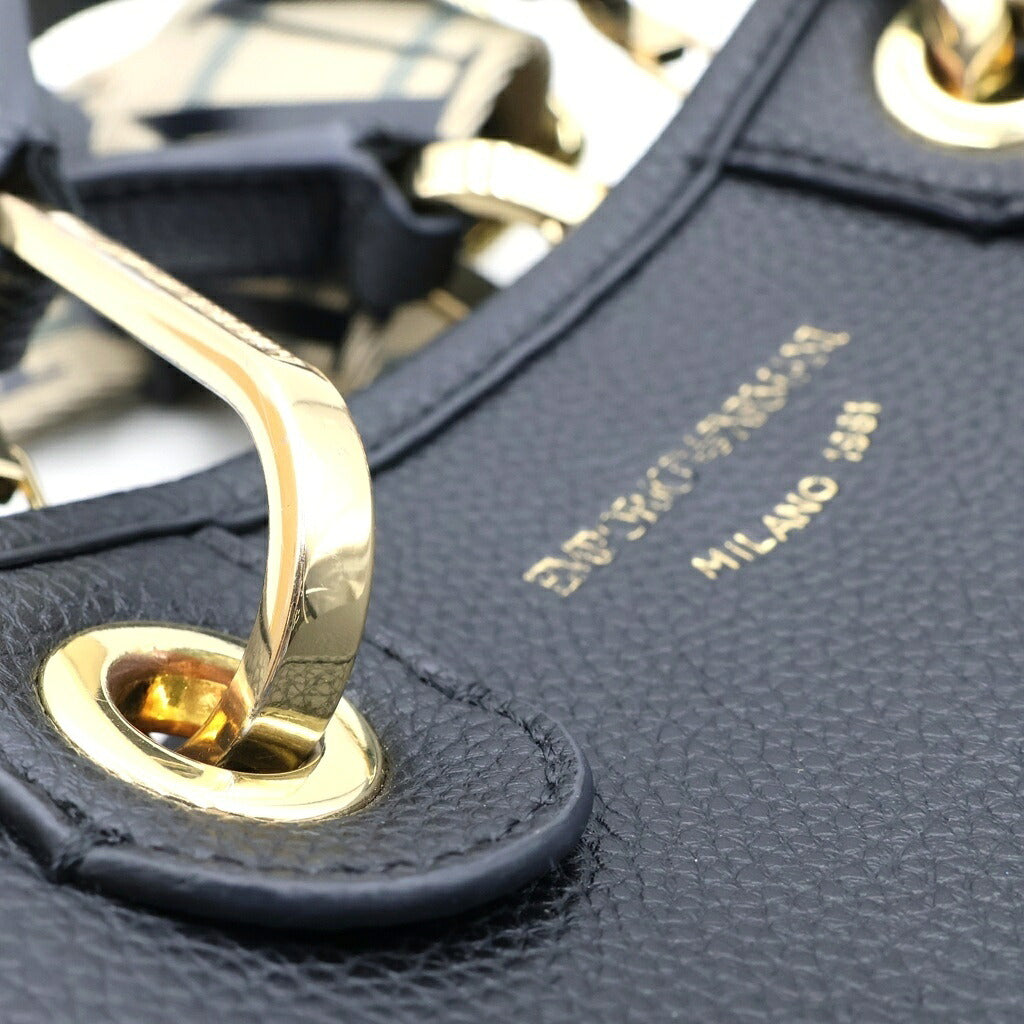 EMPORIO ARMANI(エンポリオアルマーニ) MyEA ショルダーバッグ ハンドバッグ 2way レザー ブラック EW000382 AF12103