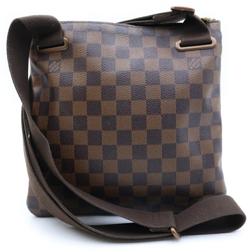 LOUIS VUITTON(ルイヴィトン) ダミエ ポシェット・プラット・ブルックリン ショルダーバッグ ブラウン PVC N41100 ブラウン金具