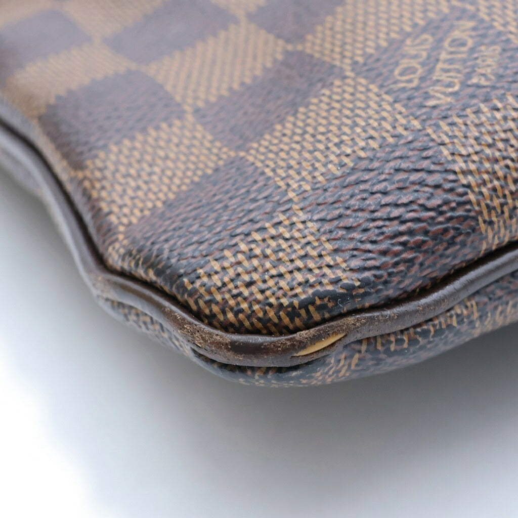 LOUIS VUITTON(ルイヴィトン) ダミエ ポシェット・プラット・ブルックリン ショルダーバッグ ブラウン PVC N41100 ブラウン金具
