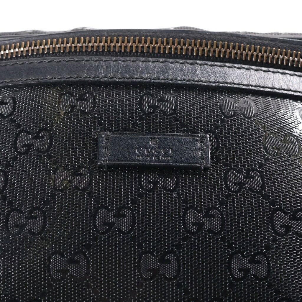 GUCCI(グッチ) GGインプリメ ベルトバッグ メッセンジャーバッグ ウエストポーチ PVCレザー ブラック 233269