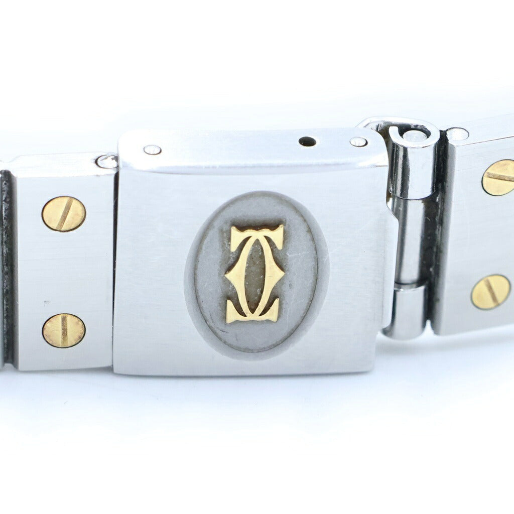 Cartier(カルティエ) サントス ガルベ LM バーガンディ文字盤 SS×YG/AT 自動巻き 腕時計