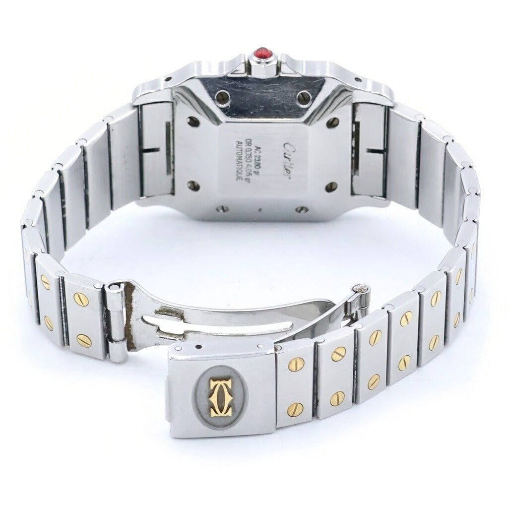 Cartier(カルティエ) サントス ガルベ LM バーガンディ文字盤 SS×YG/AT 自動巻き 腕時計