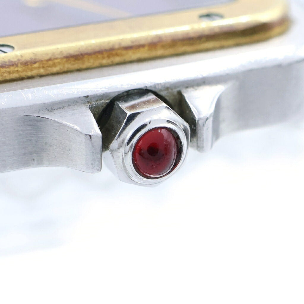 Cartier(カルティエ) サントス ガルベ LM バーガンディ文字盤 SS×YG/AT 自動巻き 腕時計