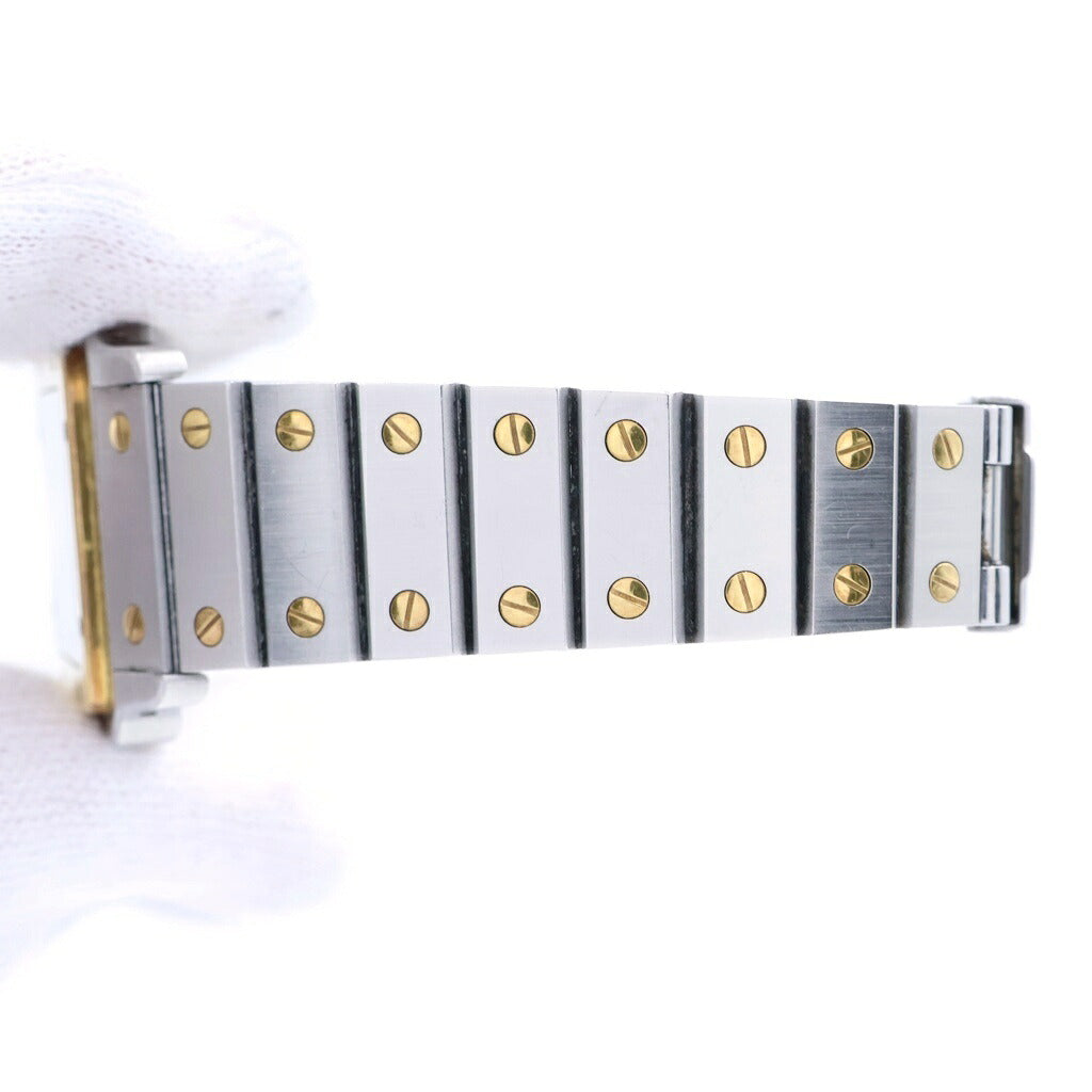 Cartier(カルティエ) サントス ガルベ LM バーガンディ文字盤 SS×YG/AT 自動巻き 腕時計