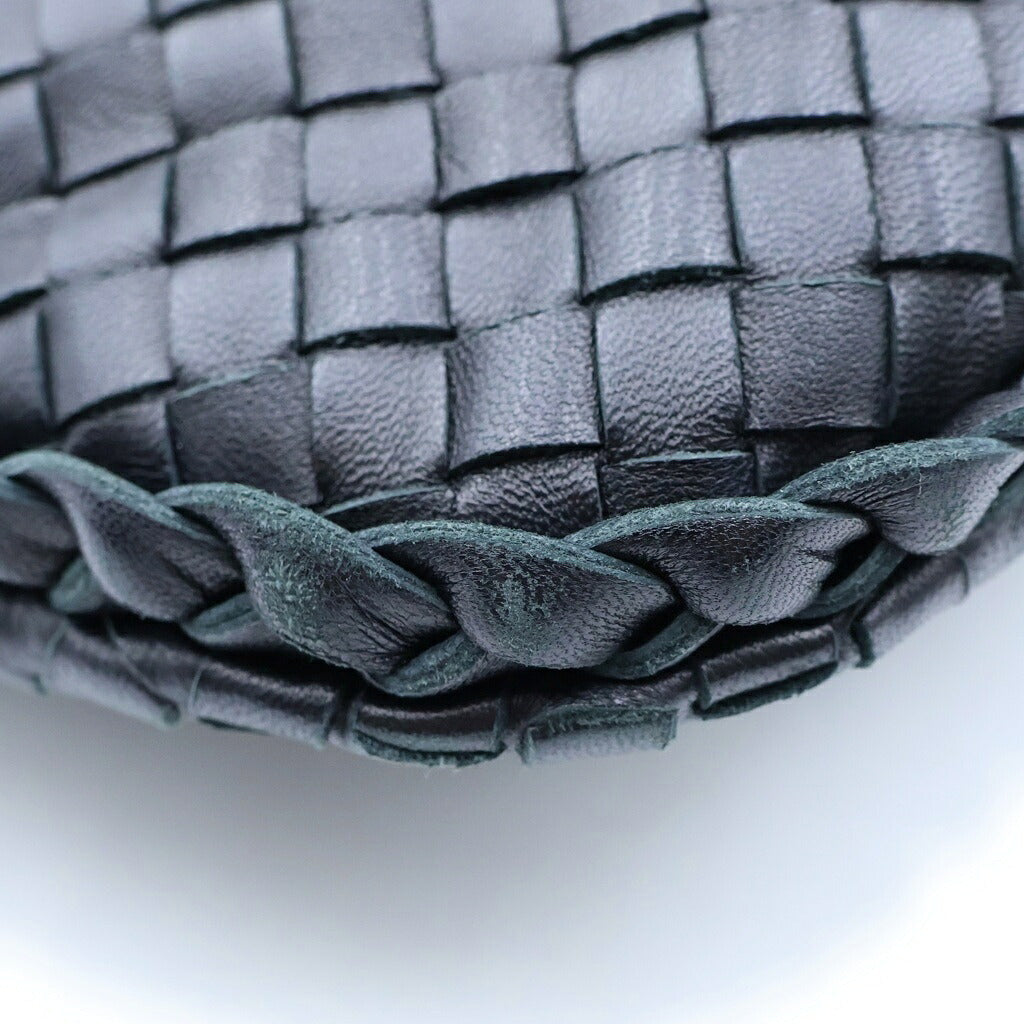 BOTTEGA VENETA(ボッテガヴェネタ) イントレチャート ホーボー ハンドバッグ ワンショルダーバッグ ブラック レザー 232499