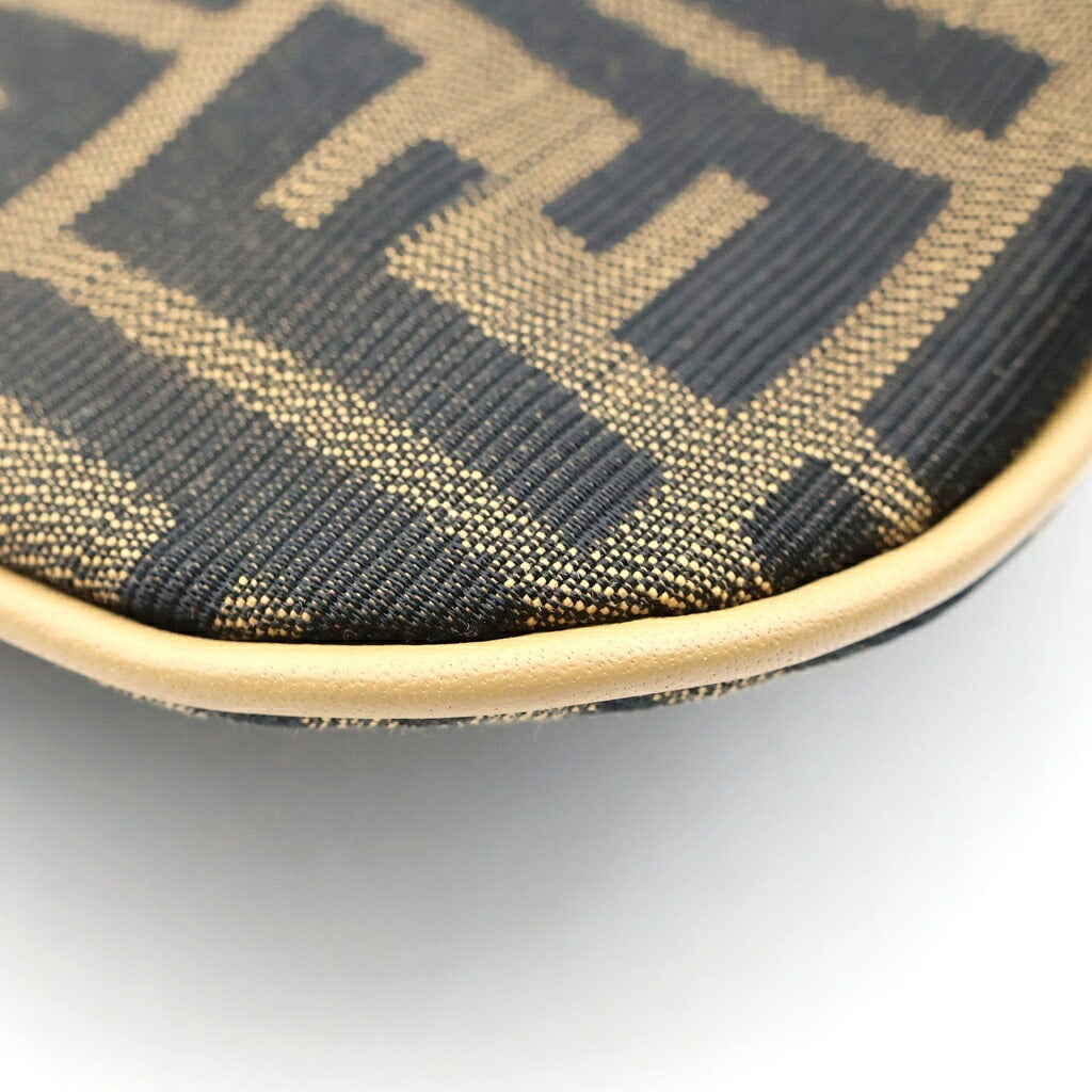 FENDI(フェンディ) ズッカ オイスター ワンショルダーバッグ ハンドバッグ ブラウン×ベージュ キャンバス×レザー 8BR248