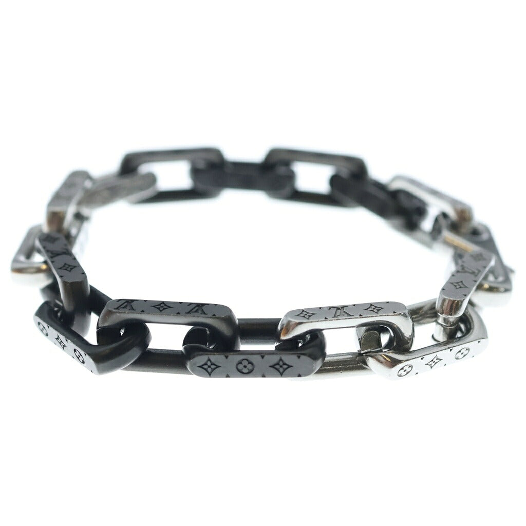 LOUIS VUITTON(ルイヴィトン) コリエ・モノグラム チェーン ブレスレット ブラック×シルバー M00687