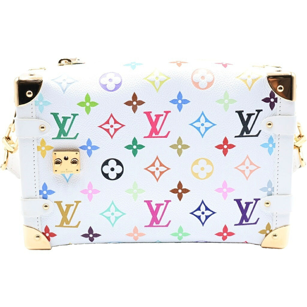 LOUIS VUITTON(ルイヴィトン) モノグラム・マルチカラー LV × TM サイドトランクMM ハンドバッグ ショルダーバッグ 2WAY ホワイト×マルチカラー PVC×レザー M14046 ICタイプ 箱