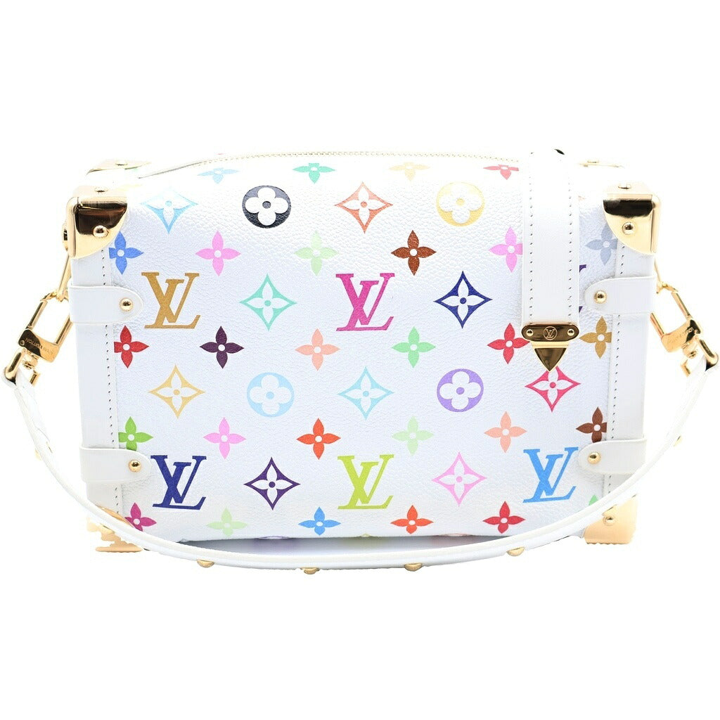 LOUIS VUITTON(ルイヴィトン) モノグラム・マルチカラー LV × TM サイドトランクMM ハンドバッグ ショルダーバッグ 2WAY ホワイト×マルチカラー PVC×レザー M14046 ICタイプ 箱