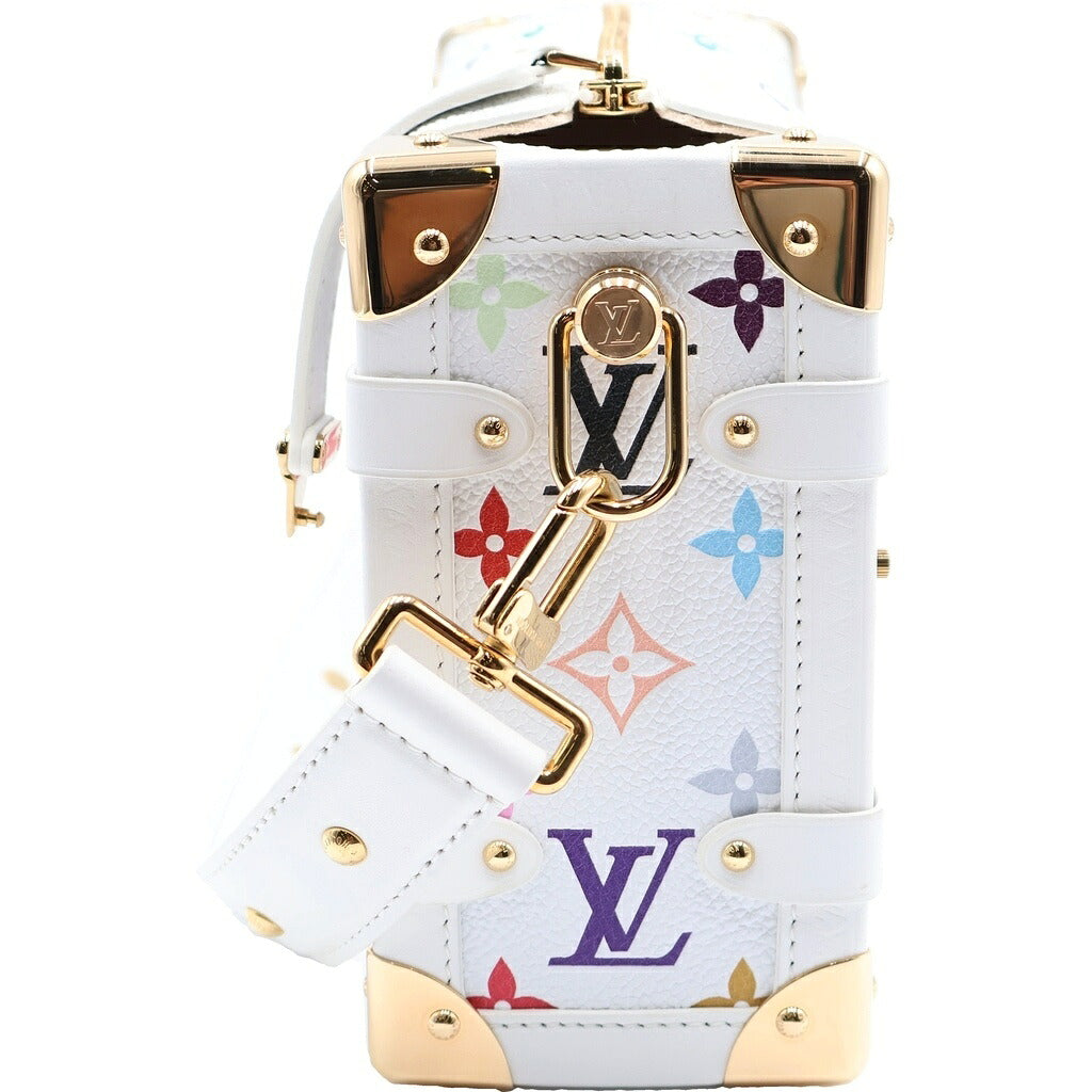 LOUIS VUITTON(ルイヴィトン) モノグラム・マルチカラー LV × TM サイドトランクMM ハンドバッグ ショルダーバッグ 2WAY ホワイト×マルチカラー PVC×レザー M14046 ICタイプ 箱