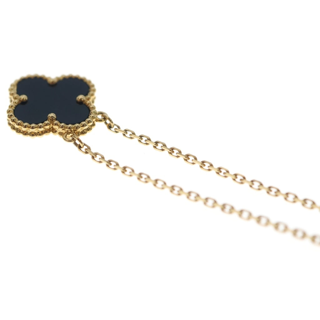 Van Cleef & Arpels(ヴァンクリーフアンドアーペル) ヴィンテージアルハンブラ ネックレス オニキス イエローゴールド 750YG VCARA45800