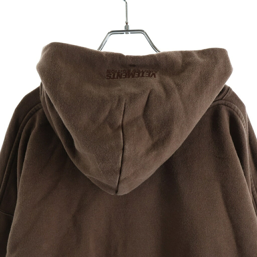 VETEMENTS(ヴェトモン) スウィート ロゴプリント プルオーバースウェットパーカー フーディー ブラウン UA53HD320C