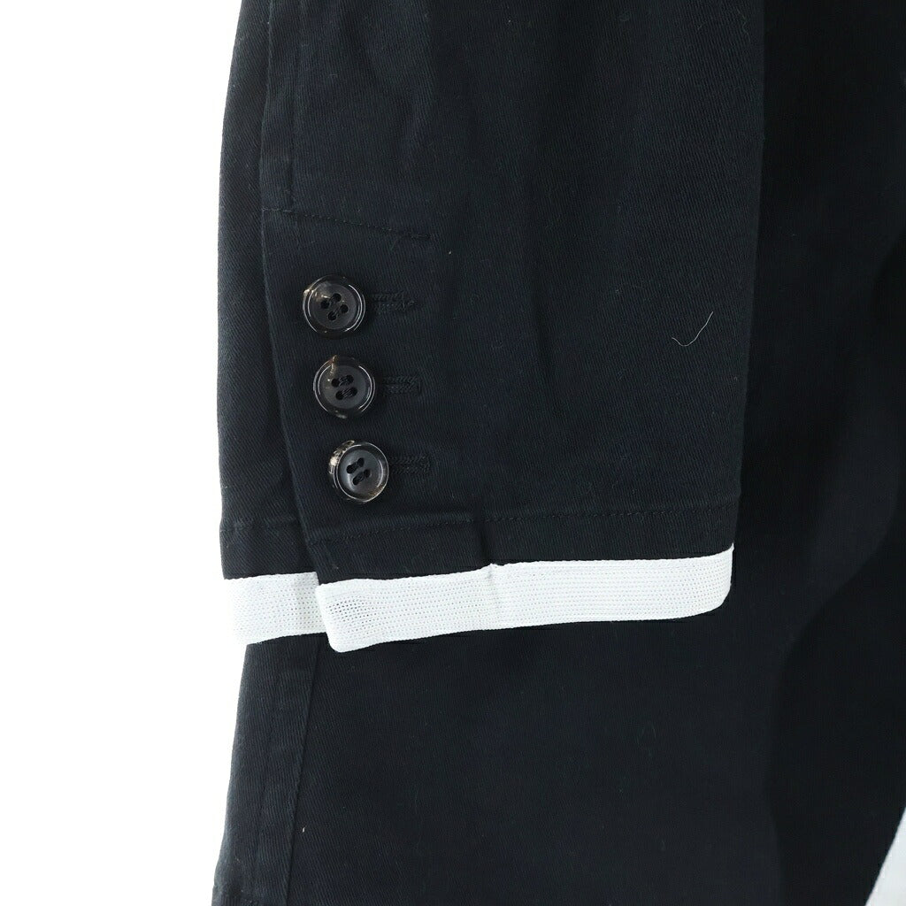 COMME des GARCONS HOMME PLUS(コムデギャルソンオムプリュス) 7分袖パイピング 2Bストレッチジャケットジャケットブラック/ホワイトPA-J096