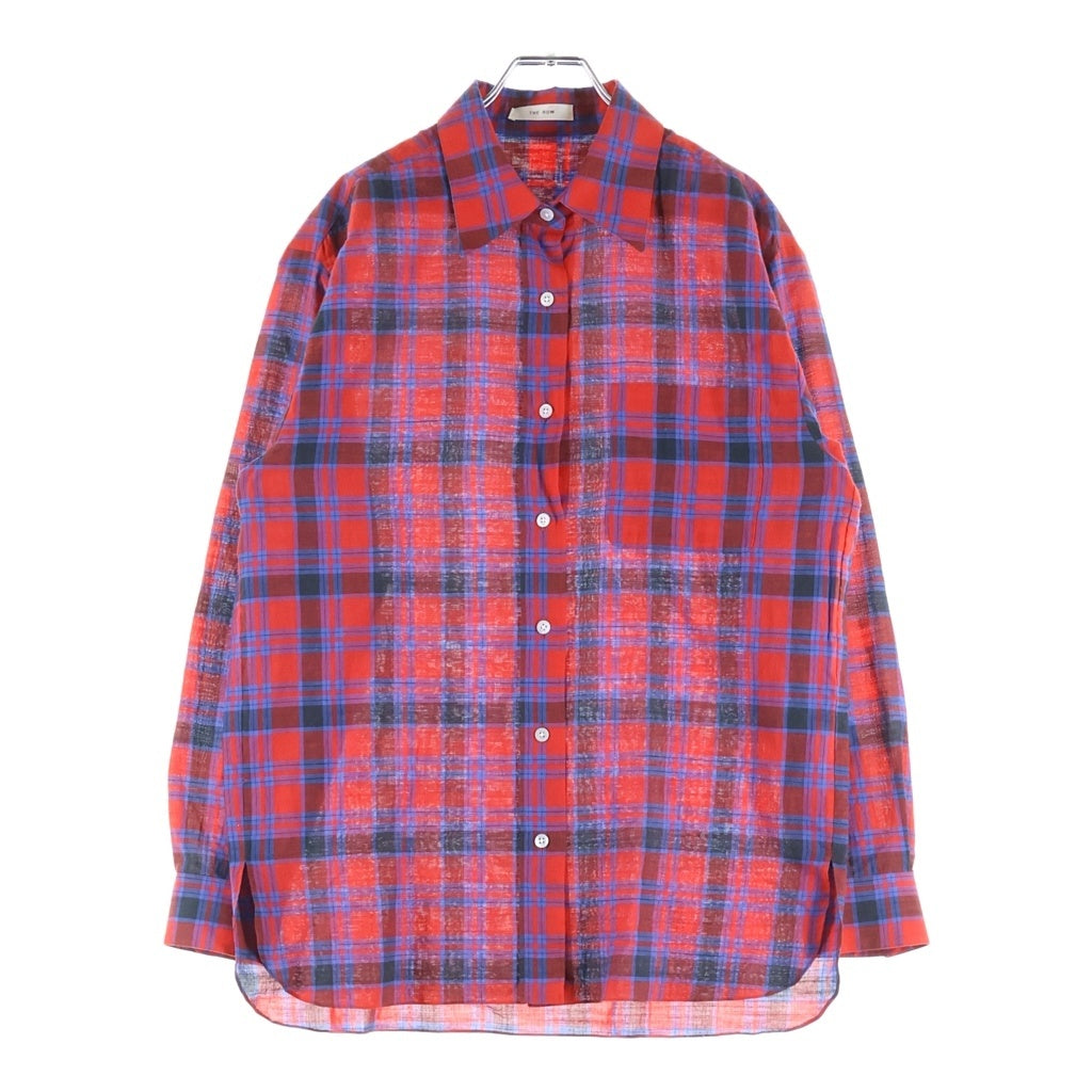 THE ROW(ザロウ) Nessonネッソン チェック柄シャツ レッド/ブルー 8740ーW3796