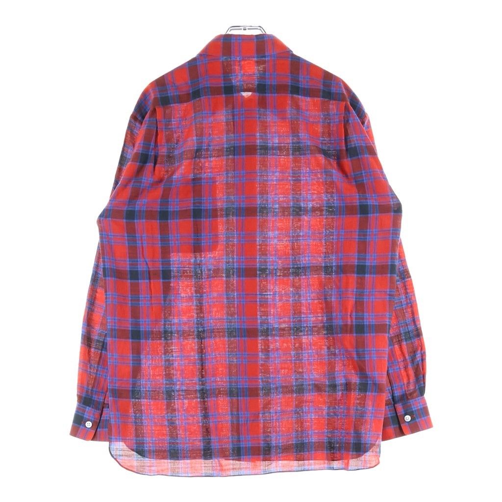 THE ROW(ザロウ) Nessonネッソン チェック柄シャツ レッド/ブルー 8740ーW3796