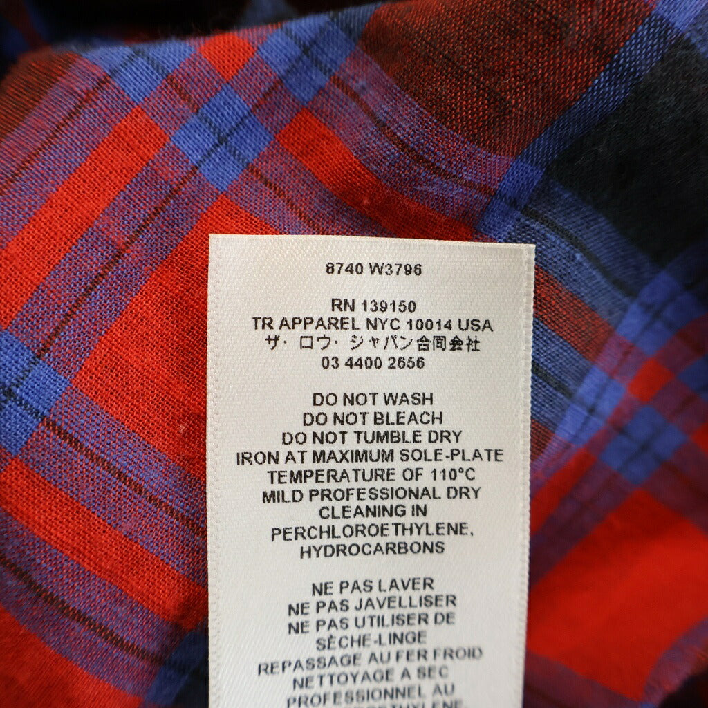 THE ROW(ザロウ) Nessonネッソン チェック柄シャツ レッド/ブルー 8740ーW3796
