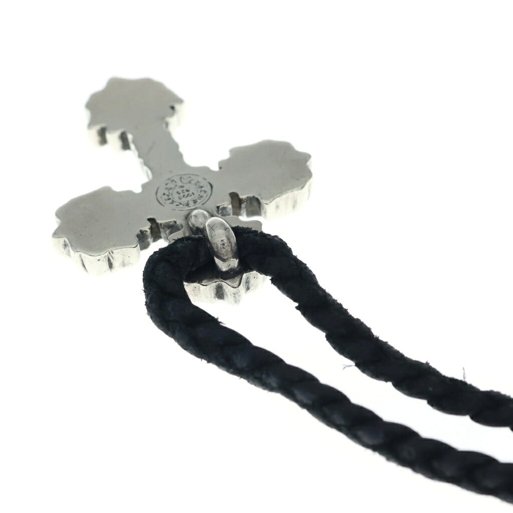 CHROME HEARTS(クロムハーツ) FILIG CROSS-XSM LB フィリグリークロスXS wレザーブレイド ネックレス SV925 シルバー