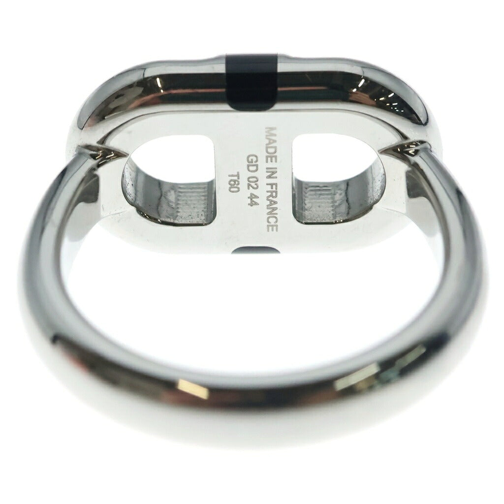 HERMES(エルメス) シェーヌダンクル マイヨン リング 指輪 SV925 ノワール シルバー/ブラック