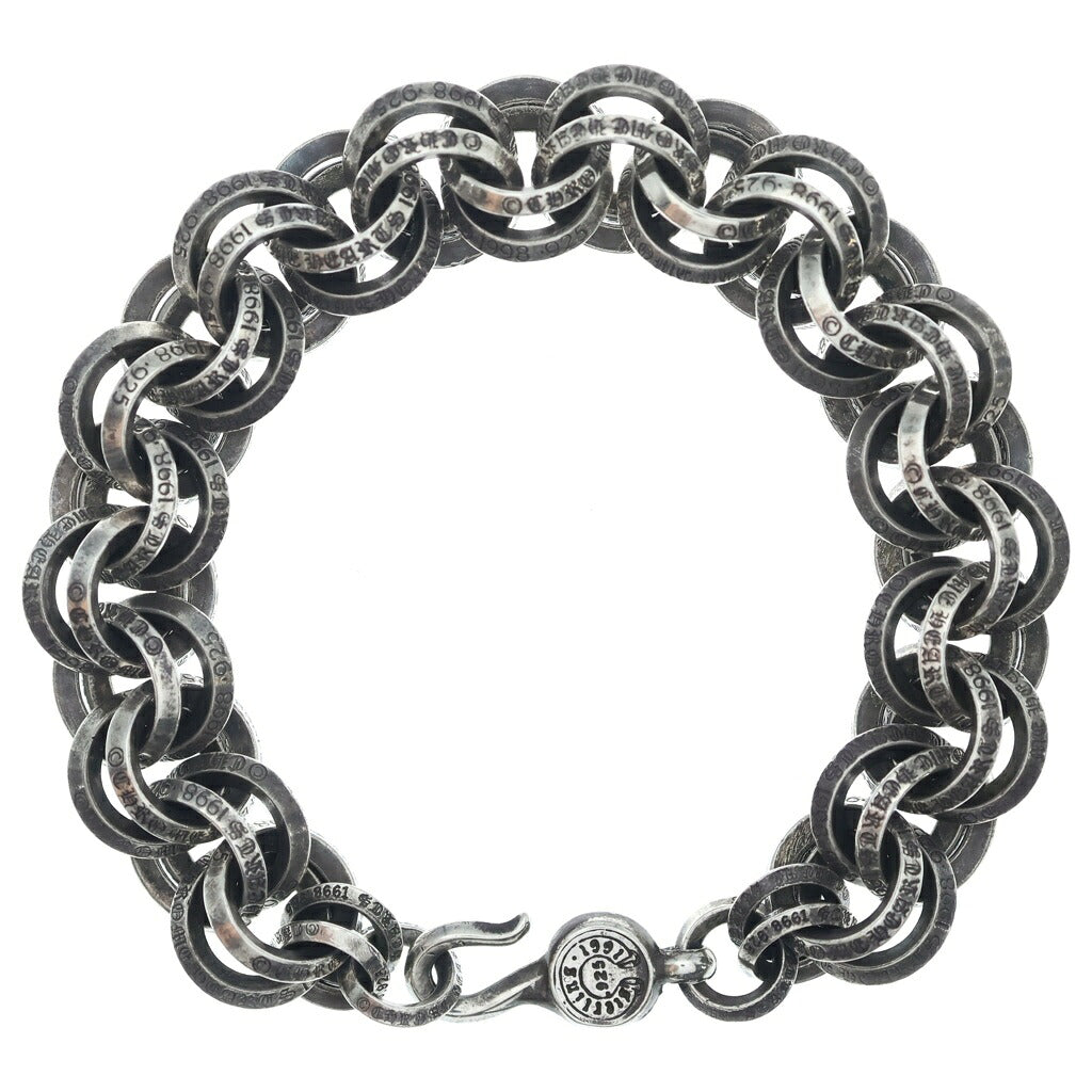 CHROME HEARTS(クロムハーツ) ダブルBリング ブレスレット シルバー SV925 BCA121