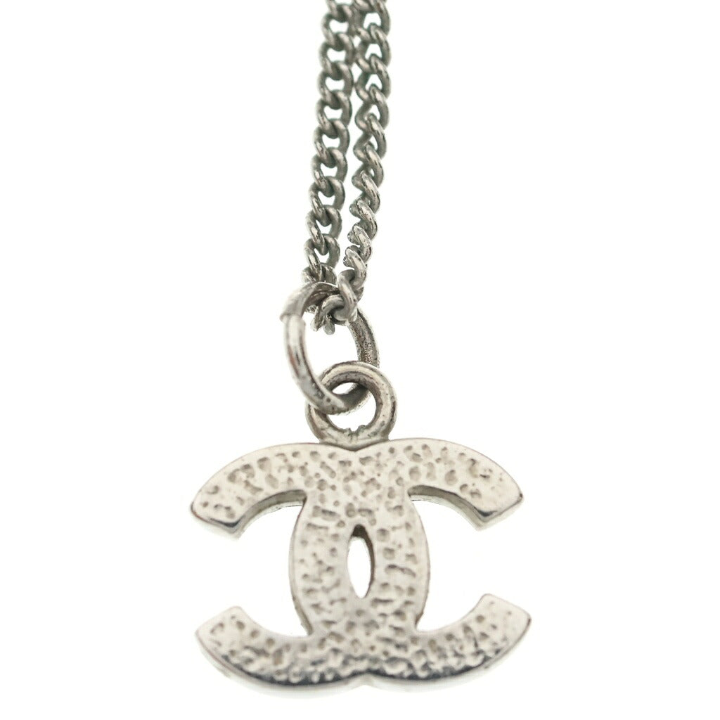 CHANEL(シャネル) ココマーク ラインストーン ネックレス シルバー 07V