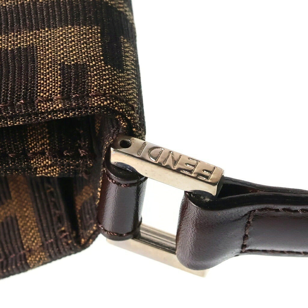FENDI(フェンディ) ズッカ マンマバケット ハンドバッグ ワンショルダーバッグ ブラウン キャンバス×レザー 0915887991