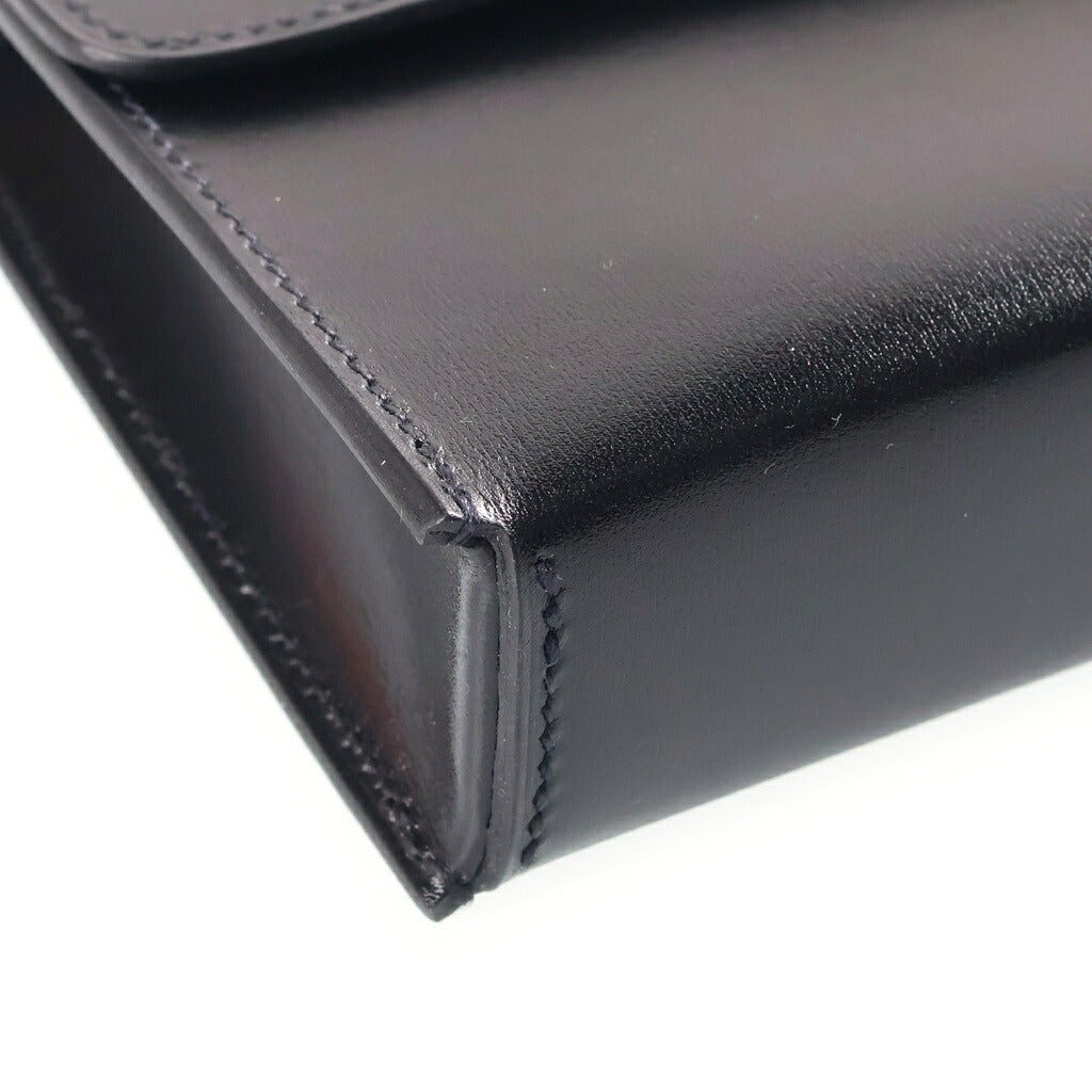 HERMES(エルメス) ナップトゥーゴー ショルダーバッグ ボックスカーフ シルバー金具 ブラック K刻印