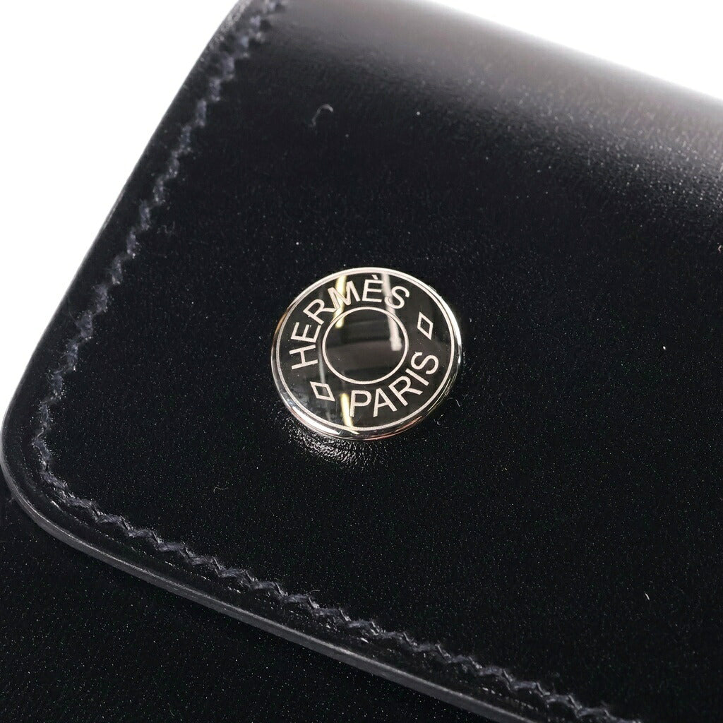 HERMES(エルメス) ナップトゥーゴー ショルダーバッグ ボックスカーフ シルバー金具 ブラック K刻印