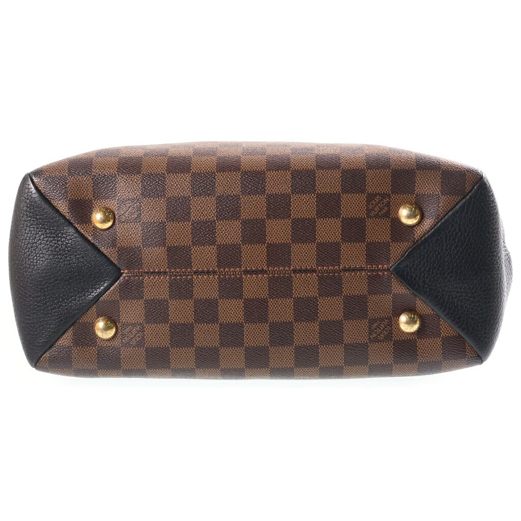 LOUIS VUITTON(ルイヴィトン) ダミエ ブリタニー 2WAYハンドバッグ ショルダーバッグ ブラック×ブラウン レザー×PVC N41673 ゴールド金具