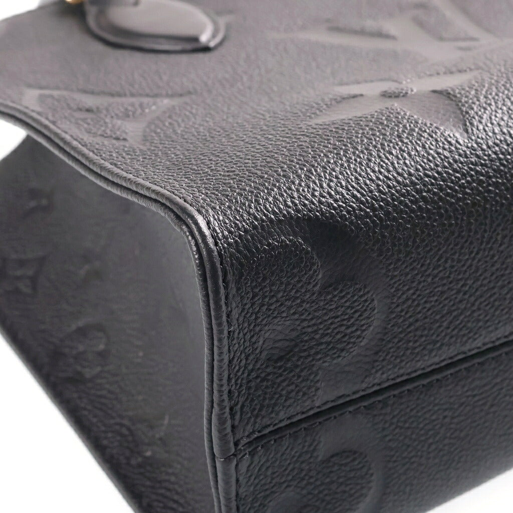 LOUIS VUITTON(ルイヴィトン) オンザゴーPM ハンドバッグ ショルダーバッグ 2way モノグラム ジャイアント アンプラント レザー ブラック M45653