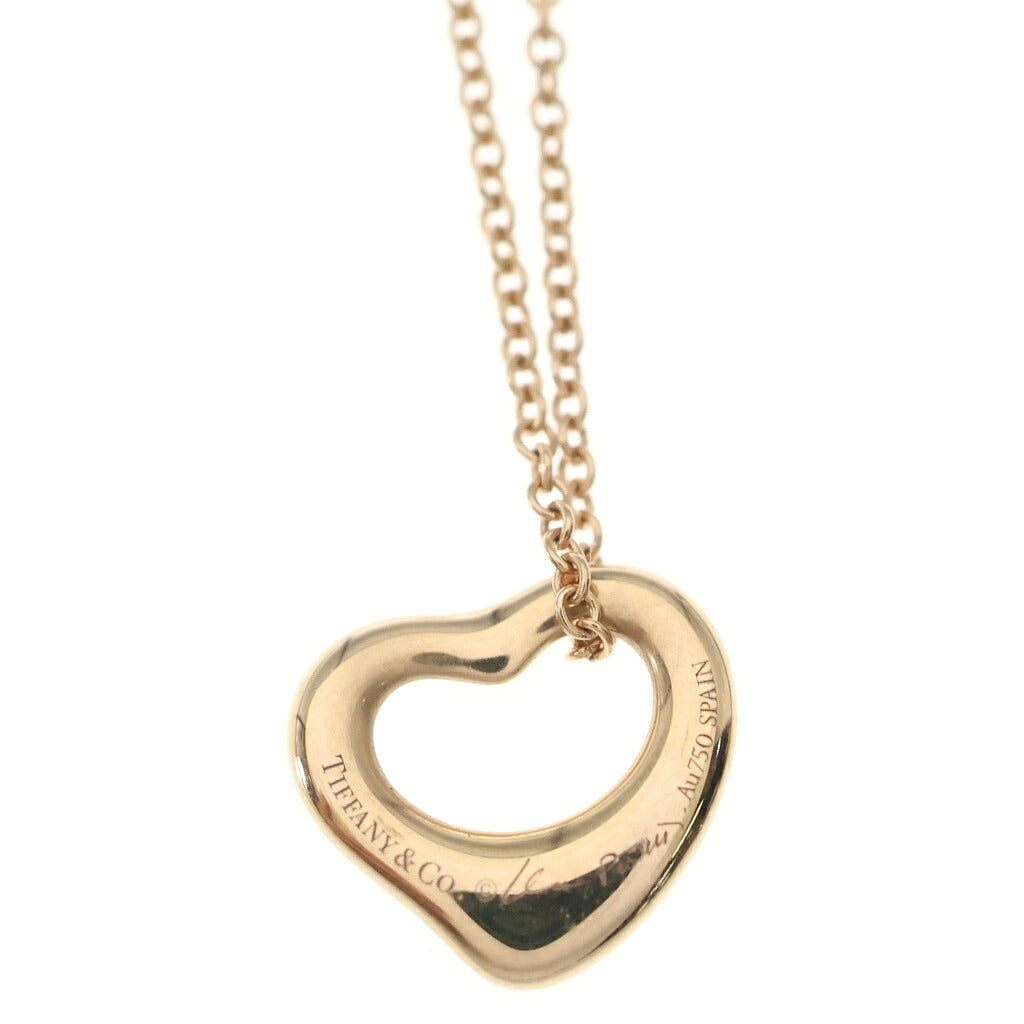 TIFFANY & Co.(ティファニー) オープンハート ネックレス ペンダント Au750 ピンクゴールド