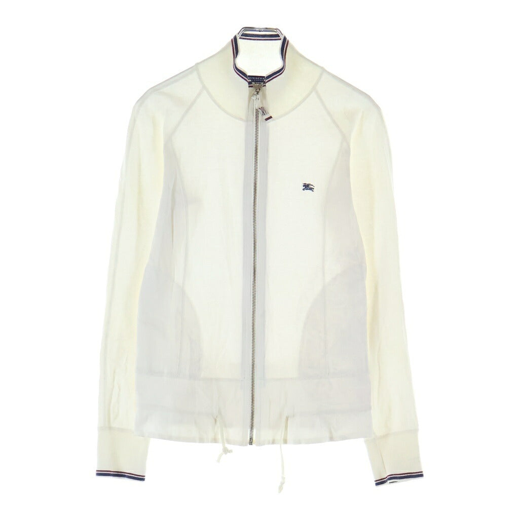 BURBERRY BLUE LABEL(バーバリーブルーレーベル) ジップアップ パーカー ジャケット 長袖 コットン ホワイト レディース