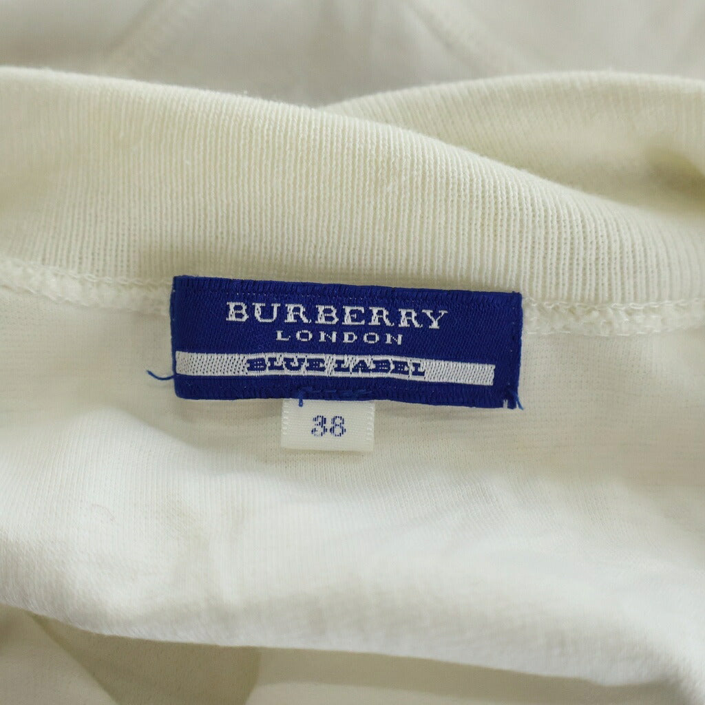 BURBERRY BLUE LABEL(バーバリーブルーレーベル) ジップアップ パーカー ジャケット 長袖 コットン ホワイト レディース