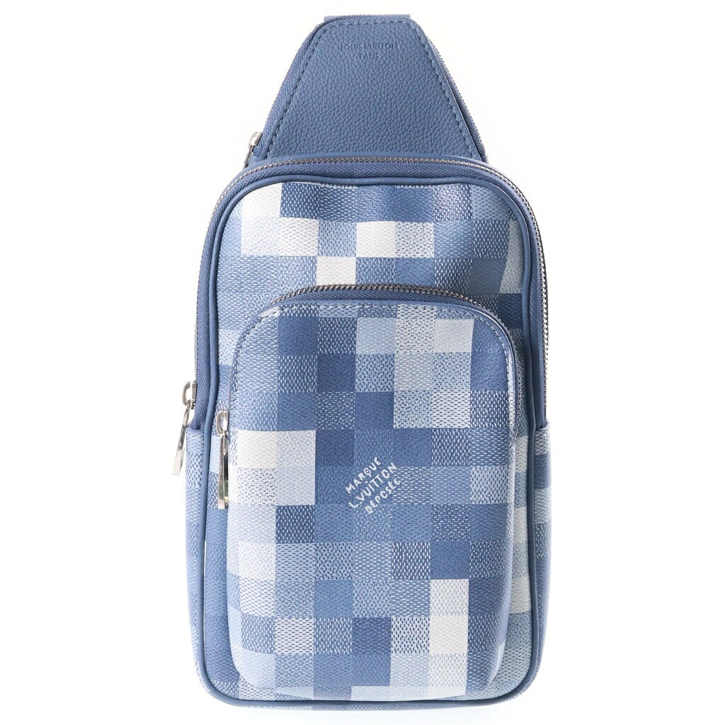 LOUIS VUITTON(ルイヴィトン) ダモフラージュ アヴェニュー・スリングバッグPM クロスボディバッグ PVC×レザー インディゴ M28589 ICタイプ