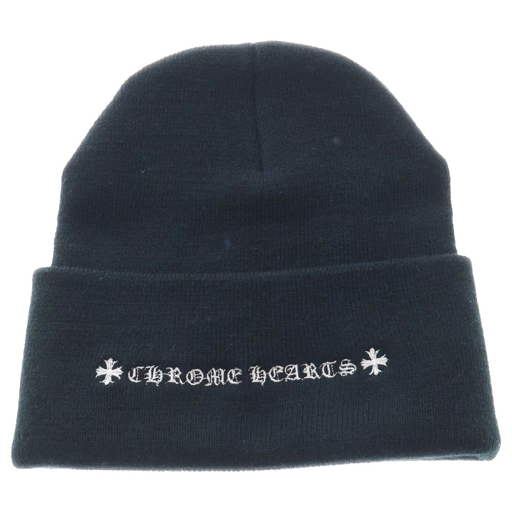 CHROME HEARTS(クロムハーツ) ×MATTY BOY PPO WOOL WATCH CAP マッティボーイ チョンパー刺繍ニットキャップ ビーニー ニット帽 ブラック