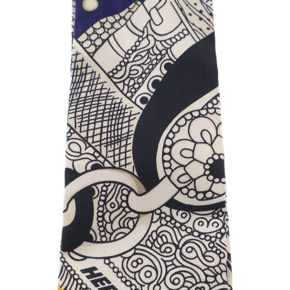 HERMES(エルメス) ツイリー SELLE DE DIGNITAIRE 高官の鞍 シルク スカーフ ブルー レディース