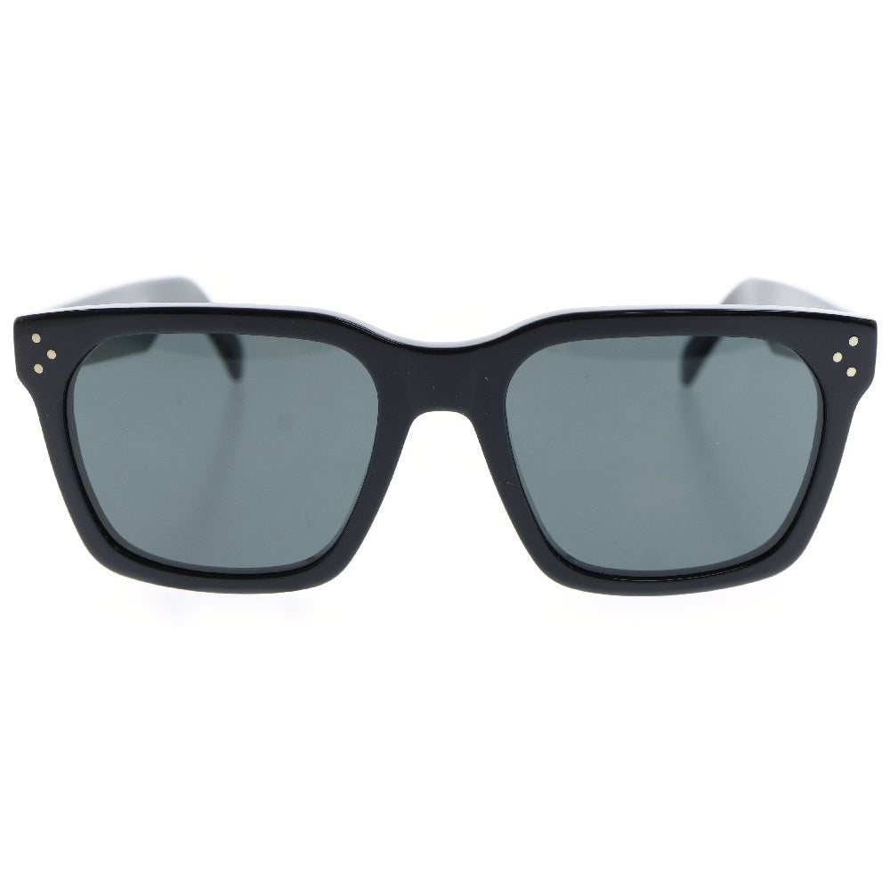 CELINE(セリーヌ) ウェリントン スクエア サングラス 黒 54□19 GD金具 CL40248I
