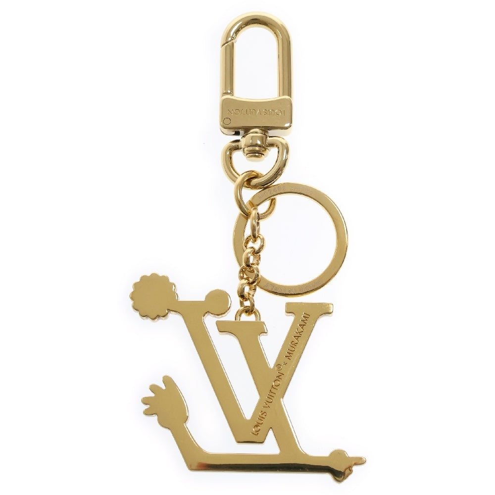 LOUIS VUITTON(ルイヴィトン) ×TM LVアイコニック スーパーフラット バッグチャーム キーホルダー ゴールド メタル M02468