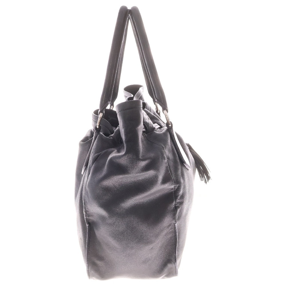 PRADA(プラダ) フリンジ ハンドバッグ トートバッグ ブラック レザー BR3616