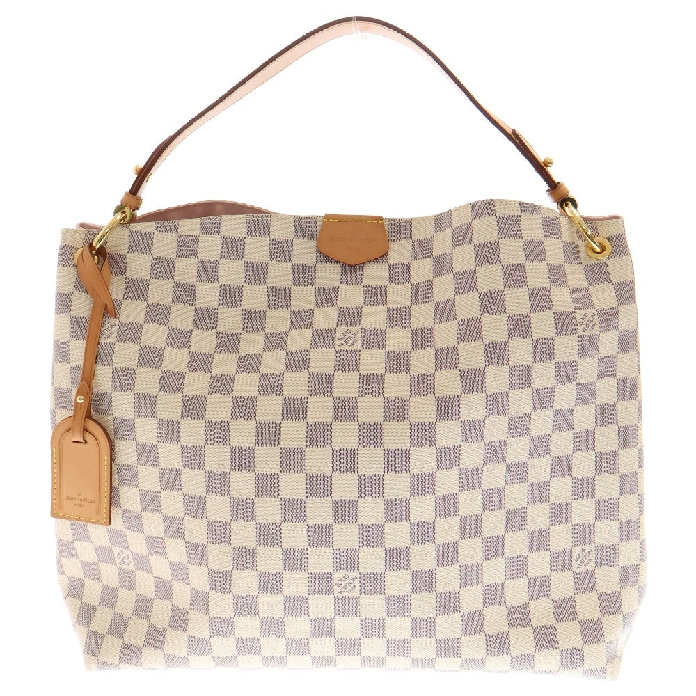 LOUIS VUITTON(ルイヴィトン) ダミエ アズール グレースフルPM レザーワンショルダーバッグ ホワイト N42249