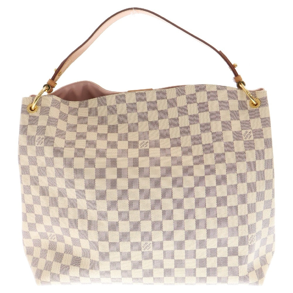 LOUIS VUITTON(ルイヴィトン) ダミエ アズール グレースフルPM レザーワンショルダーバッグ ホワイト N42249