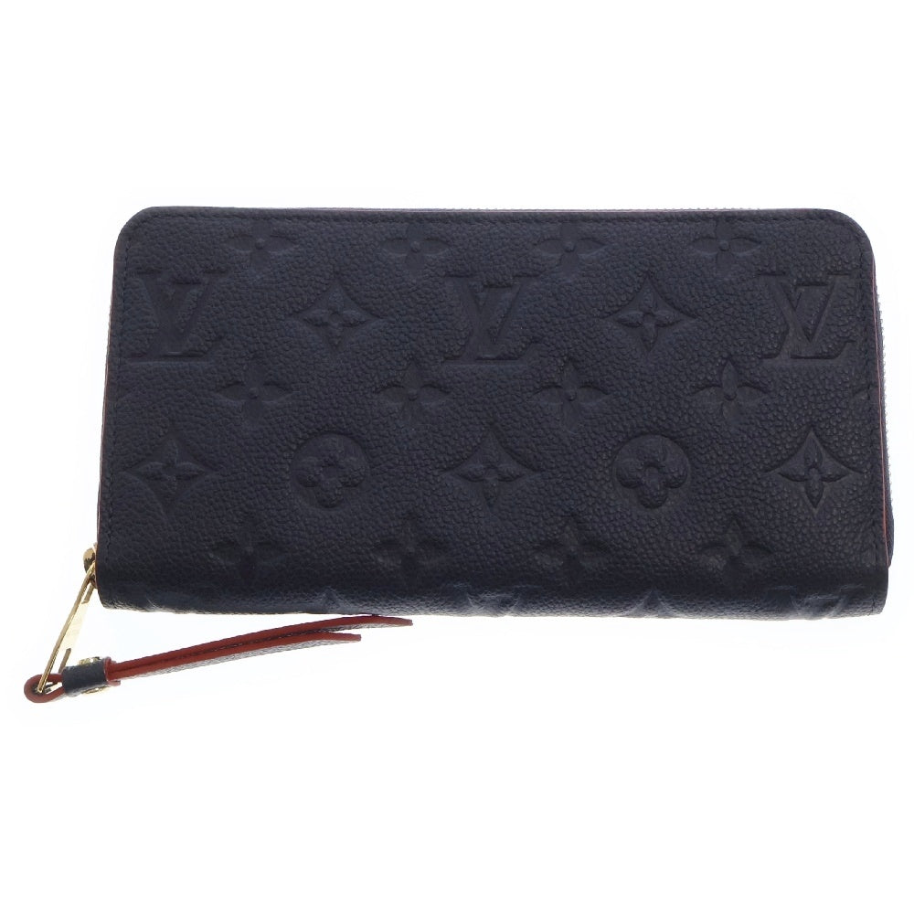 LOUIS VUITTON(ルイヴィトン) モノグラムアンプラント レザージッピーロングウォレット 長財布 ネイビー マリーヌルージュ M62121