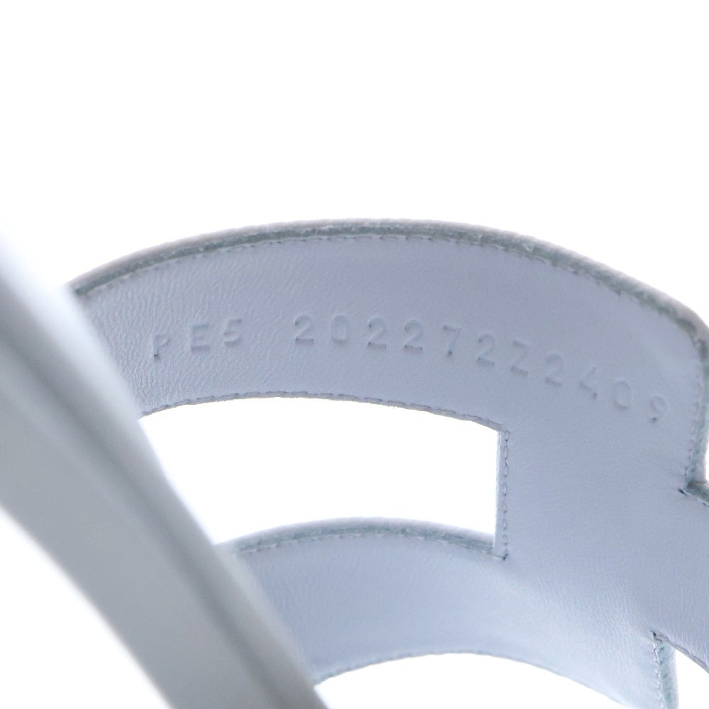 HERMES(エルメス) オラン サンダル グレー エプソン レザー 靴 レディース
