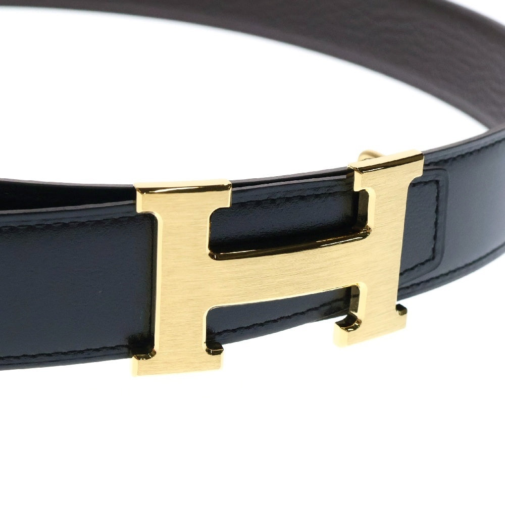 HERMES(エルメス) コンスタンスベルト ブラック×ブラウン ボックスカーフ×トリヨン レザー ゴールド金具