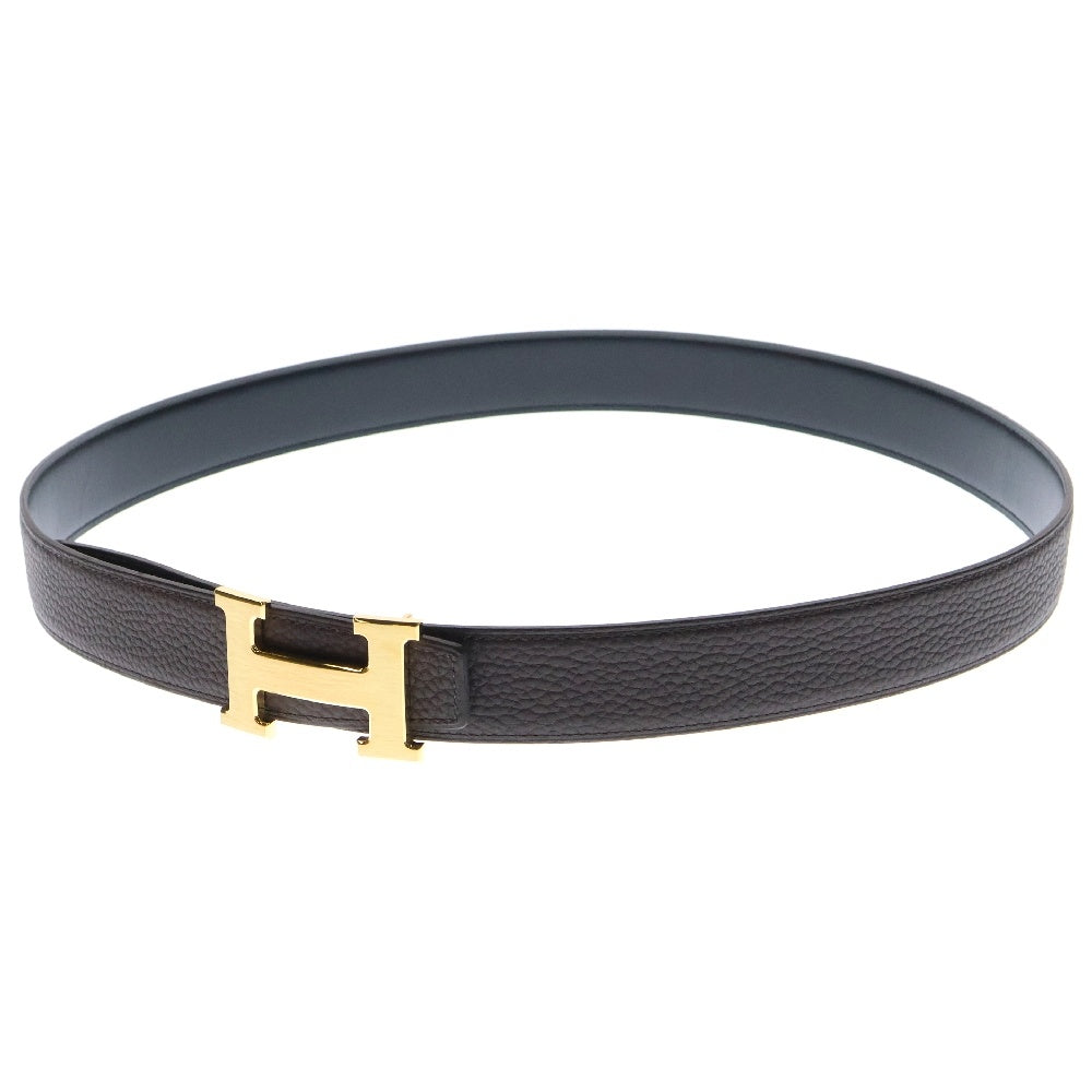 HERMES(エルメス) コンスタンスベルト ブラック×ブラウン ボックスカーフ×トリヨン レザー ゴールド金具