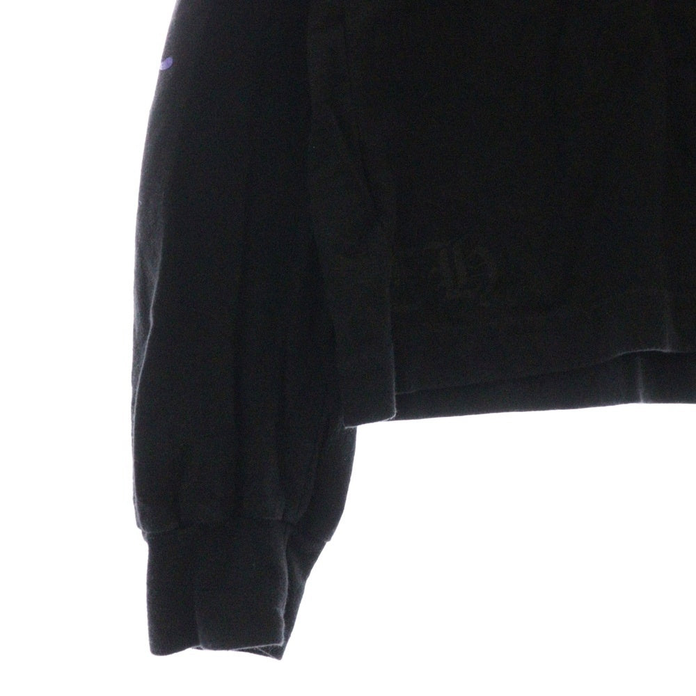 CHROME HEARTS(クロムハーツ) Neck Logo L/S TEE ネックロゴ ロングスリーブカットソー 長袖Tシャツ ブラック×パープル