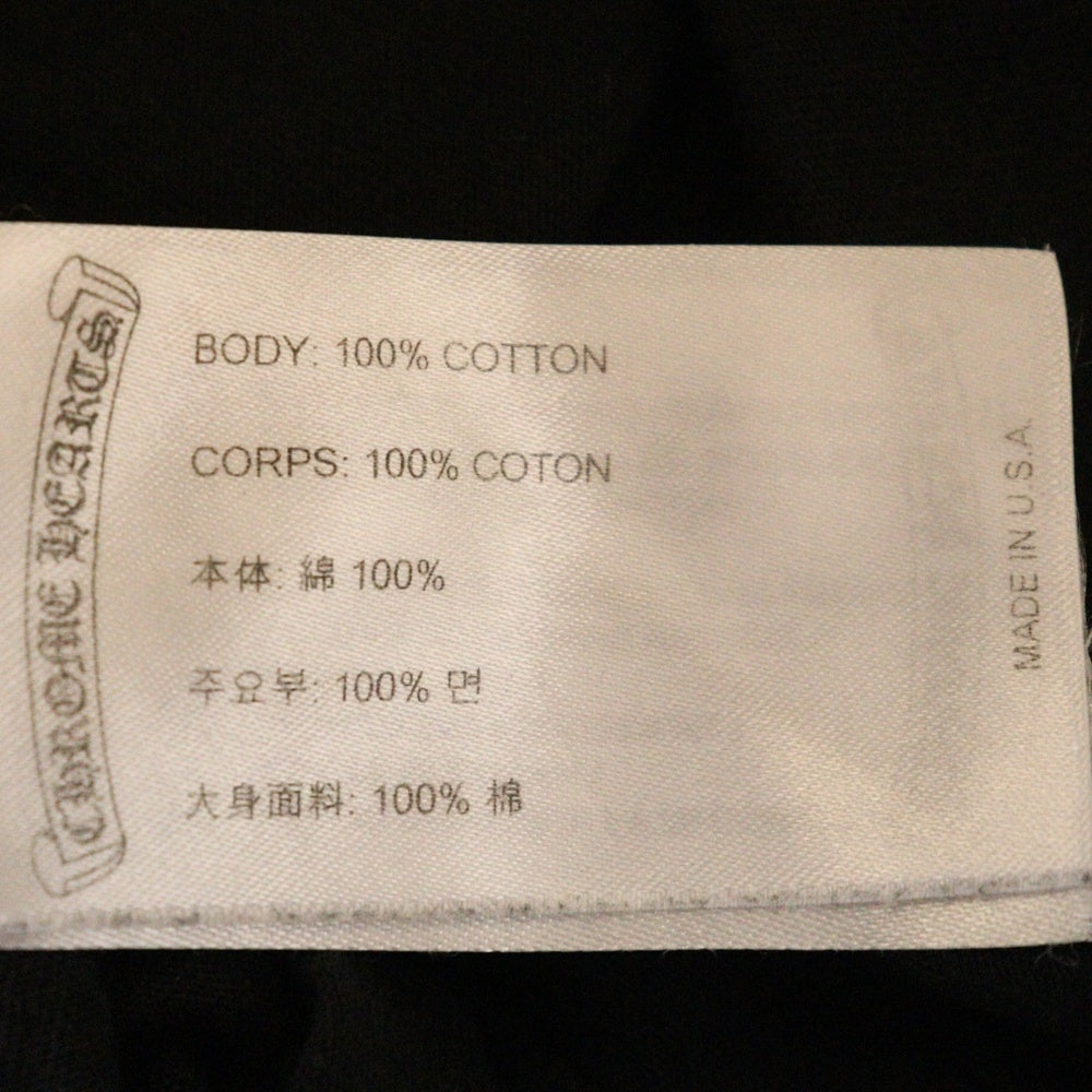 CHROME HEARTS(クロムハーツ) Neck Logo L/S TEE ネックロゴ ロングスリーブカットソー 長袖Tシャツ ブラック×パープル